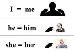 me - him - her