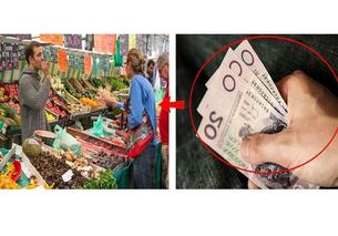 buys groceries