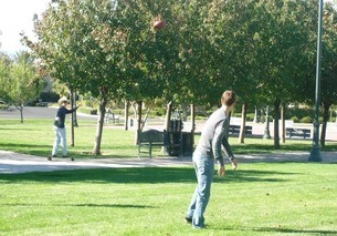 catch with a football